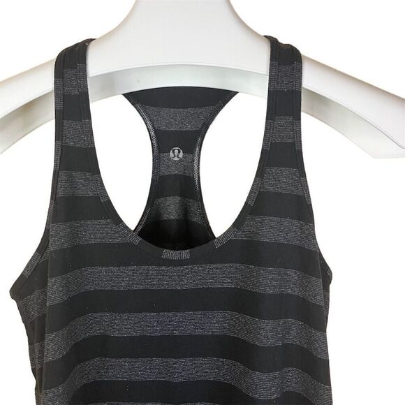 Lululemon Cool Racerback Women's Striped Tank Top Multicolor Size 4 Activewear - Picture 2 of 6